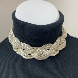 Silver Braided Choker